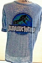 Men’s Rare Look Jurassic World T-Shirt Large Blue Unusual SKU 077-018 - £4.68 GBP