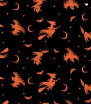 Peva Vinyl Tablecloth,52&quot;x90&quot;Oblong, Halloween Orange Whitches,Ghosts &amp; Cats,P&amp;T - £13.44 GBP