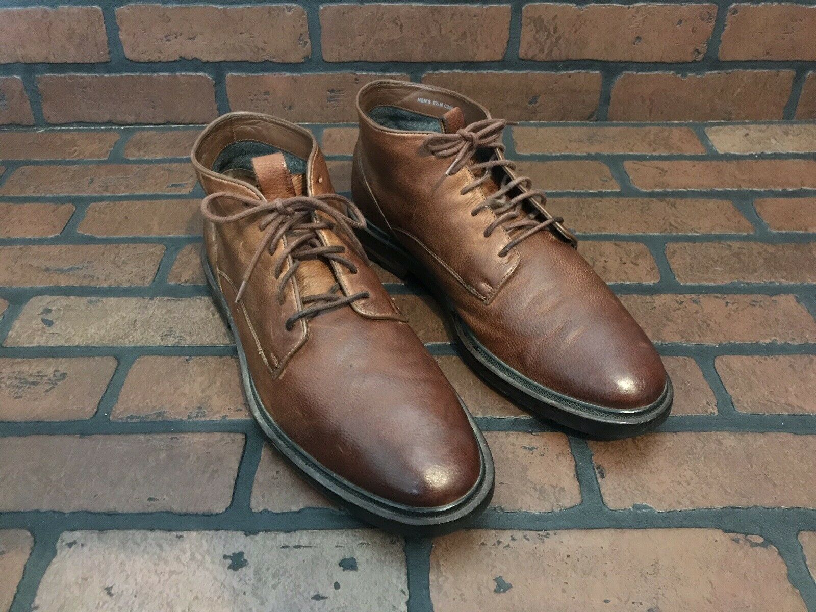 Cole Haan Cranston Chukka Boot Woodbury Tumble Brown Leather Size 9.5 C23855 - $90.52