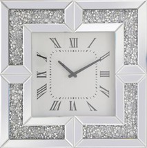 Wall Clock Modern Contemporary Clear Crystal Mirror - £223.02 GBP