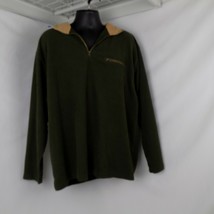 Mens Size XL Green Sweater Zipper Pocket Quarter Zip Warm Winter Montana... - £11.42 GBP