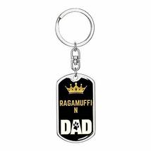 Cat Keyring Gift Ragamuffin Cat Dad King Swivel Keychain Stainless Steel Or 18k  - £32.60 GBP