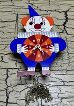 VTG Grieshaber Antique Clown Clock Moving Eyes Wood Western Germany Rare... - £72.31 GBP