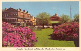 New Orl EAN S Louisiana Pontalba Apartments &amp; Cafe Du Monde Postcard c1971 - £4.36 GBP