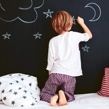 The Removable Peel-And-Stick Black Chalkboard Wallpaper By Tempaper Is Made In - £29.55 GBP