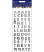 Mark Richards Crystal Stickers Glitter Alphabet 55/Pkg-Silver - $7.93