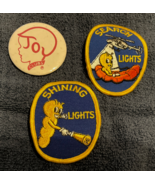 Vtg Joy Clubs Youth Ministry Button Pin Shining Search Lights Patches Lo... - $23.52 CAD