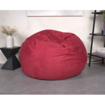 5-Foot Comfortable High-Density Shredded Foam Bean Bag Chair - Red - £109.58 GBP