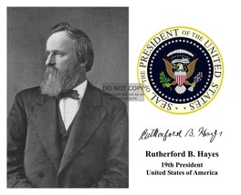 President Rutherford B. Hayes Presidential Seal Autographed 8X10 Photograph - £6.68 GBP