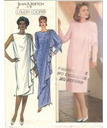 Vtg Misses Shoulder Drape Evening Dress Overlay Claudia Cooper Sew Patte... - $9.99