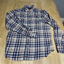 Lucky Brand Men&#39;s Shirt M Classic Fit Blue Plaid Long Sleeve Button Down... - $14.90