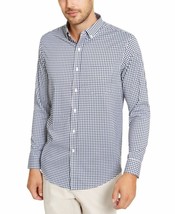 Club Room Men&#39;s Casual Shirt White Blue Size Small S Gingham Print $65 #207 - £8.99 GBP