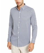 Club Room Men's Casual Shirt White Blue Size Small S Gingham Print $65 #207 - $11.26