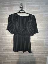 Torrid V Neck Striped Blouse Ties At Waist Flutter Sleeves  Size 2 - $23.76
