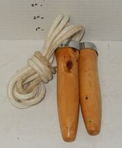Jump Rope with Tan wooden handles Exercise Fitness #2 - $9.85