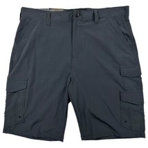 Iron Co  Stretch Performance Hybrid Cargo Shorts Greystone Size 36 - £13.29 GBP