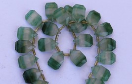 Natural, 20 Piece faceted Green Aventurine Fancy heptagon briolette beads, 11x17 - £47.65 GBP
