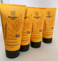 Australian Gold Plant Based Lotion Sunscreen Aloe &amp; Coconut SPF 30 Exp 8... - £26.04 GBP