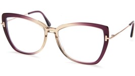 NEW TOM FORD TF5882-B 083 Purple Eyeglasses Frame 55-15-135mm B48mm Italy - £150.51 GBP