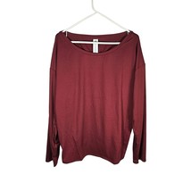 Athleta Womens Cashel Cinched Long Sleeve Top Size XXL Wine/Burgandy NWT - $378.89 MXN