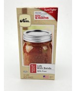 Canning Jars Lids Mason Jar Lids With Bands 1 Box =12 Lids Fits Ball Reg... - €11,58 EUR
