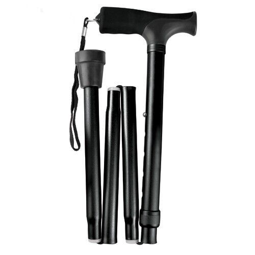 Blue Jay BJ210130 Black Folding Cane W/ Pistol Grip Handle Adjustable 33... - $25.63