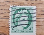 Canada Stamp Queen Elizabeth II 2c Used Green - $1.89