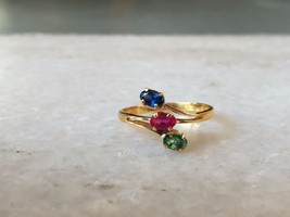 Emerald ring,handmade ring,Gold ring,Sapphire ring,Ruby ring, engagement ring - £881.87 GBP