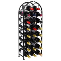 23 Bottles Arched Freestanding Floor Metal Wine Rack Wine Bottle Holders Stands, - £43.49 GBP