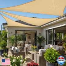 Cool Area Sun Shade Sail 16x16x16FT Triangle Shade Canopy Outdoor Sunsha... - $65.92
