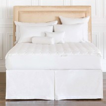 Alexander Comforts Beverly Natural Cotton Mattress Pad - White King - £96.48 GBP