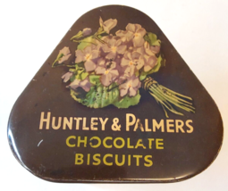 Huntley &amp; Palmers Chocolate Biscuits Advertising Tin Vintage - £27.68 GBP