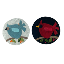 Creekside Quilting Felt Mini Mat 8 in. Blue and Red Bird - $14.85