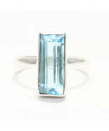 Awesome SKY BLUE TOPAZ Gemstone Ring, Birthstone Ring, 925 Sterling Silver Ring, - $27.32