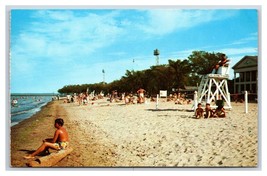 Ontario Beach Bark Liefeguard Stand Rochester New York UNP Chrome Postcard W19 - £3.12 GBP
