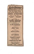 VINTAGE 1972 Twin Coaches Newspaper Advertisement Temptations Smokey Rob... - $19.79