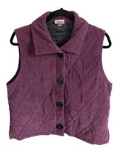 HABITAT Clothes Womens Vest Purple Quilted Corduroy Lagenlook Button Up ... - £17.36 GBP