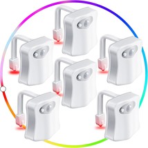 Honoson 6 Pieces Toilet Night Light Lamp Changing Led Toilet Bowl Motion - $748.42 MXN