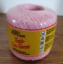 1 J &amp; P Coats Knit-Cro-Sheen Mercerized Cotton 150 Yards Orchid Pink Siz... - $3.95