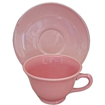 LuRay Pastels Pottery Sharon Pink Footed Tea Cup Saucer Taylor Smith &amp; Taylor - £10.14 GBP