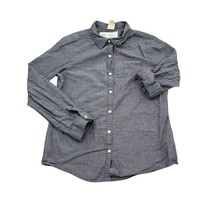 Faded Glory Shirt Girls XL Gray Button Up Long Sleeve Cutaway Collared Top - $16.71