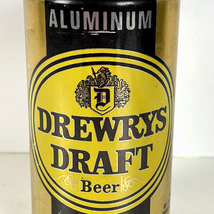 Drewrys Beer Can Vintage Mini-Keg Pull Tab Gold Black 12oz Aluminum - $6.64