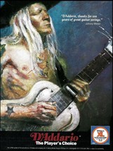 Johnny Winter 1994 D&#39;Addario Guitar Strings illustration advertisement a... - £3.35 GBP