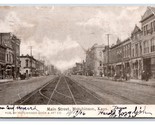 Principale Street Vista Hutchinson Kansas Ks 1906 Udb Cartolina T16 - $8.14