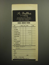 1957 A. Sulka Fashion Ad - Xmas Order Form - £14.54 GBP