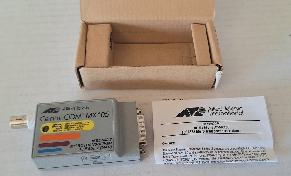 Allied Telesis AT-MX10S-05 Centrecom Mx10s Transceiver - New - $74.00 Allied Telesis AT-MX10S-05 Centrecom Mx10s Transceiver - New - $74.00