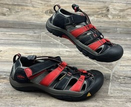 Keen Newport H2 Black Red Outdoor Water Sandals Shoes 1014258 Unisex Kids Size 4 - £14.69 GBP