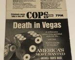 1999 America’s Most Wanted Print Ad Death In Vegas John Walsh Fox  TPA21 - $5.93