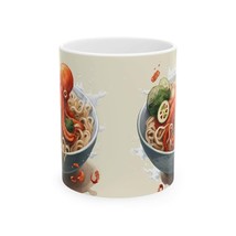 Ramen Octopus Bowl Anime Japanese Traditional Style - Ceramic Mug 11oz - £9.02 GBP