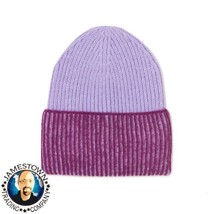 NOBO No Boundaries OSFM knit Hat Beanie Double Purple Winter Gear One Size. - £4.68 GBP